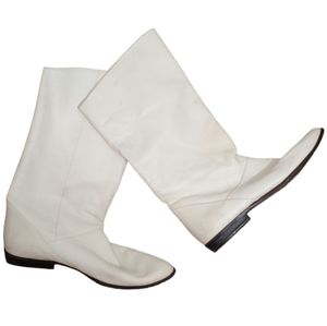 NINE WEST WHITE KNEE HIGH BOOTS SIZE 8.5 M